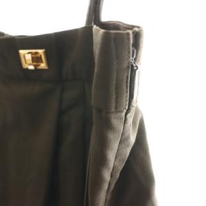 Apuweiser-riche 25AW バックルポイントサス付パンツ ワイドパンツ タック 1 ダークブラウン /CX OS