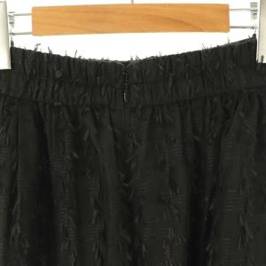 Apuweiser-riche 23AW ツッキリジャガードマチフレアスカート 1 ブラック /DO OS