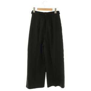 JUSGLITTY 24SS サイドデザインワイドパンツ 1 ブラック /DO OS