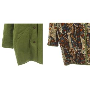 UNGRID リバーシブル キルティングミリタリーブルゾン 中綿ジャケット F カーキ ブラウン マルチカラー /ES