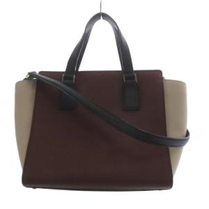 kate spade new york バイカラー 2WAY ハンドバッグ ショルダーバッグ ロゴ ボルドー ベージュ /SR