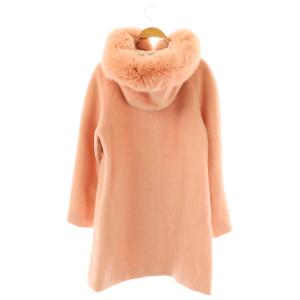 Harrods アルパカ シャギーコート フード 2 サーモンピンク /ES OS