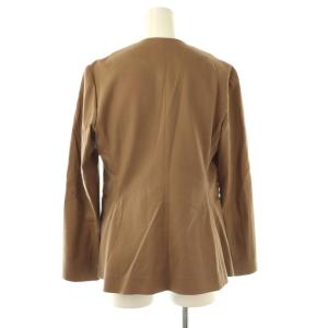 Theory STRETCH CANVAS スーツ セットアップ ノーカラージャケット パンツ スラックス 0 ブラウン