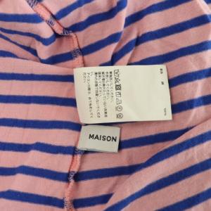 MAISON SPECIAL マルチコンビビッグボーダートップス カットソー 長袖 ロンT F ピンク ブルー /MY OS