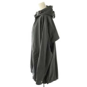 IENA P/C タフタ フーデットブルゾン ジャケット ジップアップ 38 グレー /NR OS