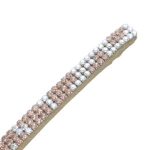 acca ビジュー バレッタ ピンク グレージュ /SR