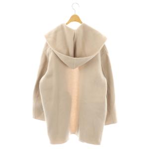 Spick&Span ダブルモッサリバーフーディ?コート ロング 38 ライトグレージュ /HK OS