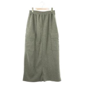 23AW Warm Sweat Cargo Skirt スウェットカーゴスカート タイト 38 グレー