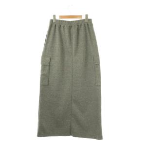 EVERYDAY I LIKE 23AW Warm Sweat Cargo Skirt スウェットカーゴスカート タイト 38 グレー