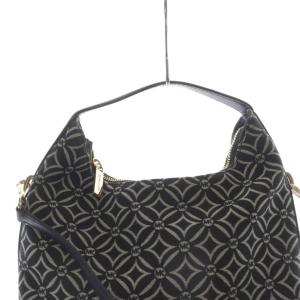 MICHAEL KORS キャンバス 2way ショルダーバッグ ハンドバッグ 黒 ブラック グレー /SR
