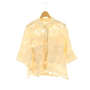 24SS バックタックレースシャツ 38 アイボリー /DO OS
