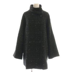 24AW MANTECO GIOLICA ツイードショートコート ラメ ブラック