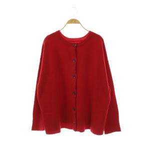 24AW ウールカシミヤクルーネック2WAY ニット セーター カーディガン F レッド /DF OS