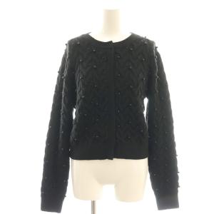 24AW パール カーディガン ニット 2 ブラック /DF OS