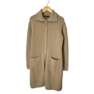 ウール ニットコート カーディガン ロング M ベージュ FY