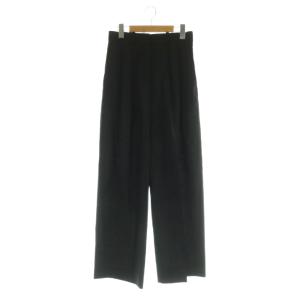 ウールタックワイドパンツ ハイウエスト EUR32 ブラック /MY OS