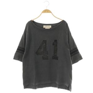 41プリントナンバリングTシャツ カットソー F チャコールグレー ブラック /DO OS SH