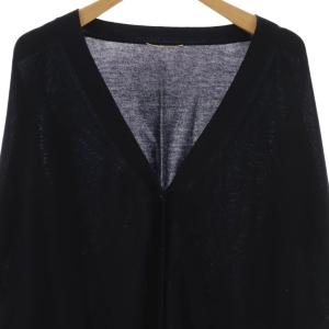 L'Appartement COCOON カーディガン ニット Vネック シルク混 ネイビー /DF OS