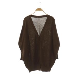 COCOON カーディガン ニット シルク混 ブラウン /DF OS
