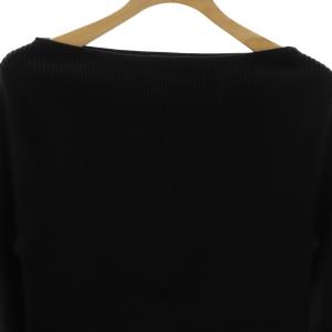 L'Appartement 22SS SLIT RIB KNIT ニット カットソー プルオーバー ブラック /DF OS