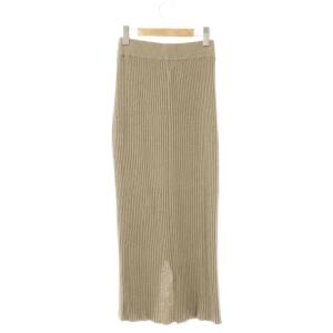 L'Appartement RIB SKIRT リブスカート 34 モカ /DO OS