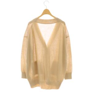 L'Appartement 23SS Oversize カーディガン ニット 長袖 Vネック ベージュ /NR OS