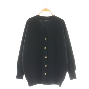22SS Knit Cardigan ニットカーディガン Vネック ブラック /CX OS