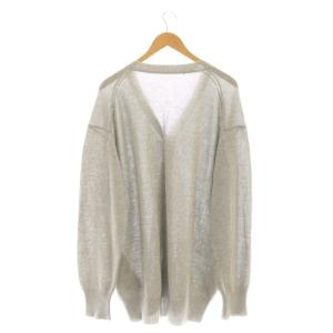 Deuxieme Classe 22SS grace カーディガン ニット リネン Vネック グレー /CX OS SH