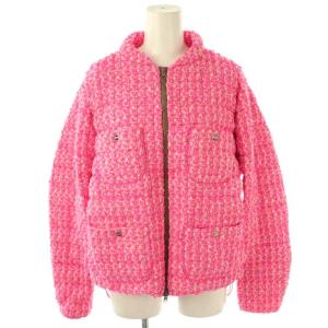 PI001703D ツイードダウンジャケット 42 ピンク