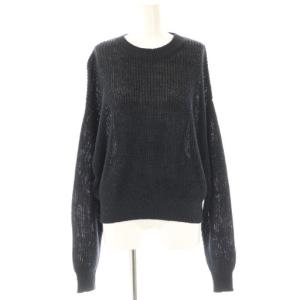 Linen Boys Knit ニット セーター 長袖 リネン ブラック /HK OS