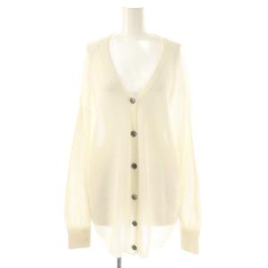 エアリー2WAY ミドルゲージカーディガン ニット ホワイト /DF OS