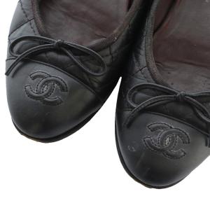 CHANEL バレエシューズ ココマーク 36.5 ブラック