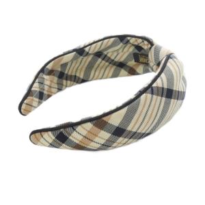 Alexandre De Paris チェック カチューシャ アイボリー /SR