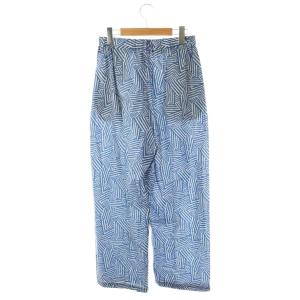 Adam et Rope' サロン SALON 25SS リバティイージーパンツ 総柄 F ブルー ホワイト /CX OS