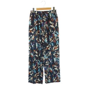 25AW ブラッシュボタニカルイージーパンツ 総柄 F ネイビー マルチカラー /CX OS