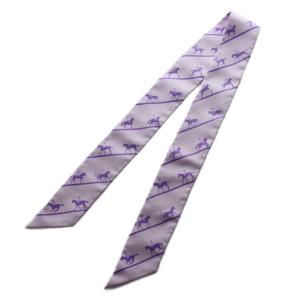 エルメス ツイリー レ・アリュール Le ALLURE スカーフ シルク 紫 パープル /SS OS