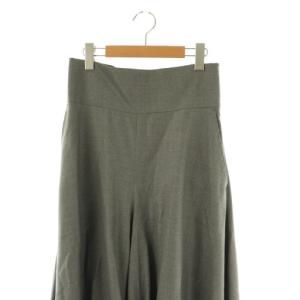 CHAOS GENTLEMAN LADY ウール ハイウエスト マキシ丈 フレアスカート 38 グレー /ES OS