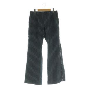 25SS CUT OUT L/W DENIM FLARE デニムパンツ フレア カットオフ ストライプ