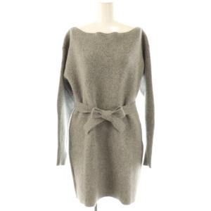 25AW フォックスウールミニニットワンピース F グレー /ES OS SH