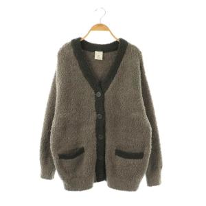 23AW ロゴ刺繍 カーディガン 長袖 F グレー /HK OS SH