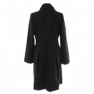 23区 vingt-trois ウール カシミヤ コート ステンカラーコート 40 ブラック /DF OS