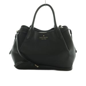 2way ハンドバッグ ショルダーバッグ レザー 黒 ブラック /MI OS