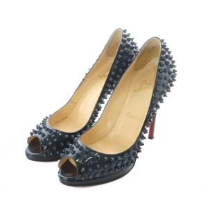 スタッズ ハイヒール パンプス 39 26cm 黒 ブラック /RI OS