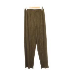 プリーツワイドパンツ イージー 3 カーキ /DO OS