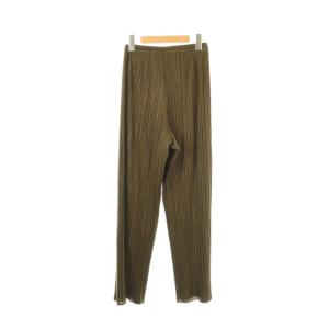 PLEATS PLEASE ISSEY MIYAKE プリーツワイドパンツ イージー 3 カーキ /DO OS