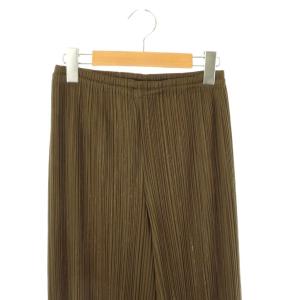 PLEATS PLEASE ISSEY MIYAKE プリーツワイドパンツ イージー 3 カーキ /DO OS