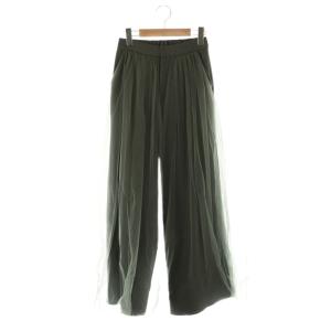 tulle layered pants パンツ ワイド チュール F グレー /HK OS