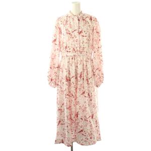 23AW プリントロングワンピース バンドカラー 1 レッド ホワイト 23K504 /CX OS