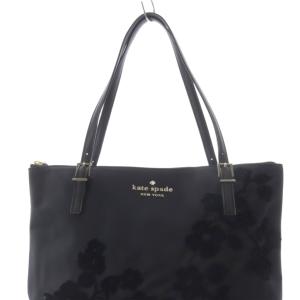 kate spade new york ナイロン トートバッグ ハンドバッグ 黒 ブラック /SR