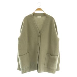 AQUA ワイドVネックカーディガン ニット 長袖 オーバーサイズ グレー /MY OS